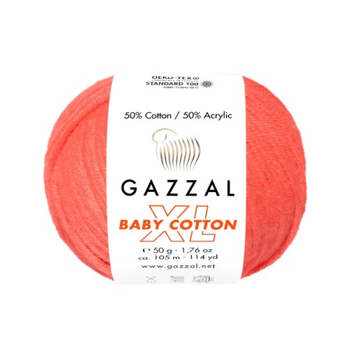 Włóczka Gazzal Baby Cotton XL 3459 - łososiowy
