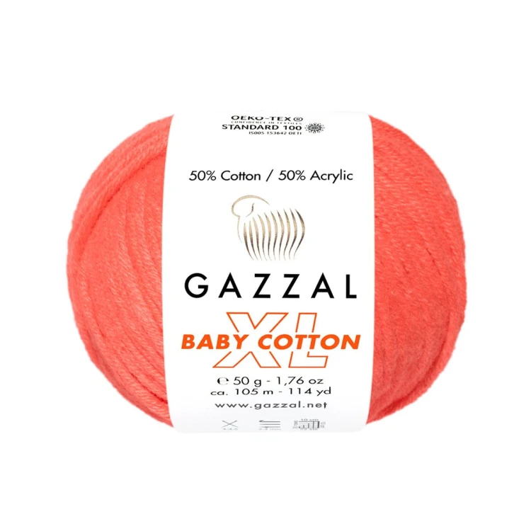 Włóczka Gazzal Baby Cotton XL 3459 - łososiowy