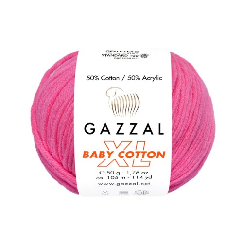 Włóczka Gazzal Baby Cotton XL 3461 - ultra ciemny róż
