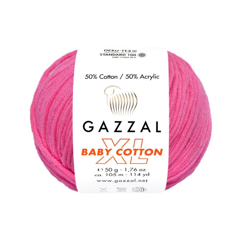 Włóczka Gazzal Baby Cotton XL 3461 - ultra ciemny róż