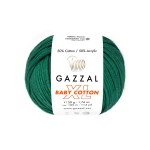 Włóczka Gazzal Baby Cotton XL 3467 / butelkowa zieleń