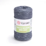 Sznurek YarnArt Twisted Macrame Lurex 3mm 761 / stal + srebro