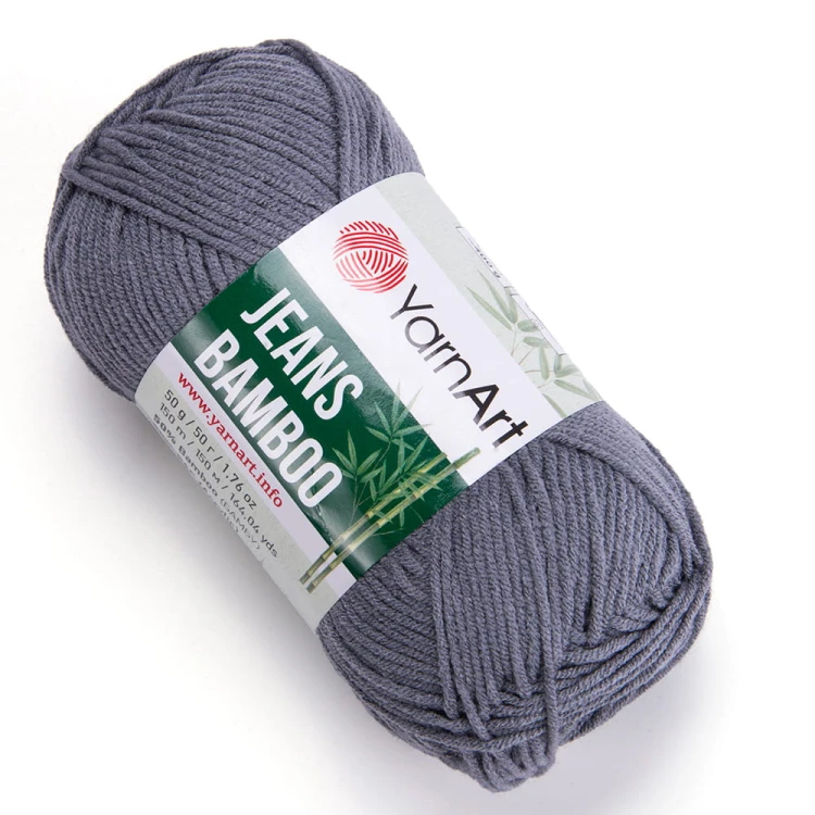 Włóczka YarnArt Jeans Bamboo 128 / ciemny szary