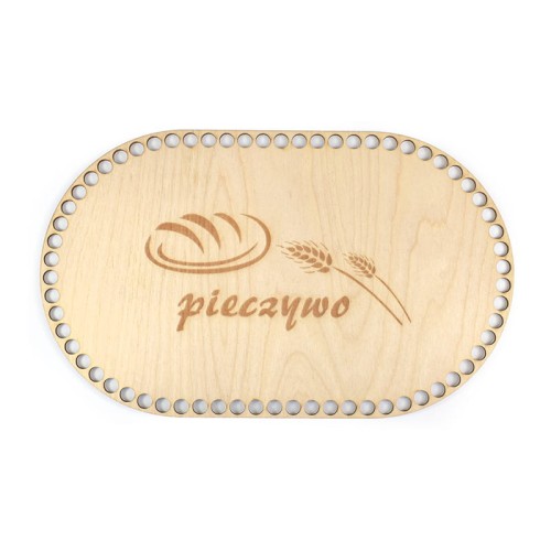 Baza dno koszyka / taca PIECZYWO / owal / 20 x 33 cm / otwory 10 mm