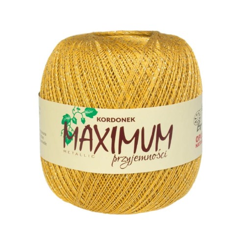 Kordonek Opus Natura MAXIMUM Metallic / 1726 złoty ze złotą nicią