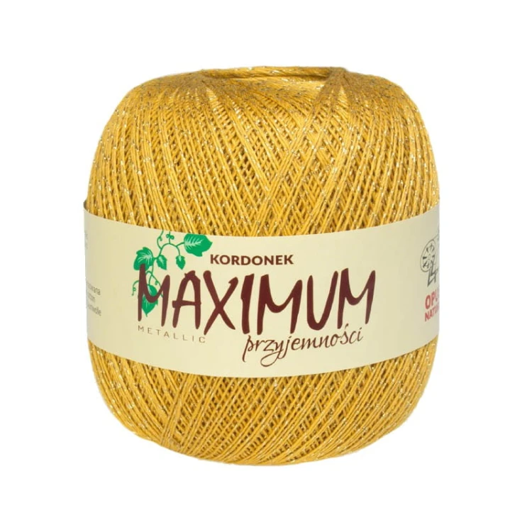 Kordonek Opus Natura MAXIMUM Metallic / 1726 złoty ze złotą nicią