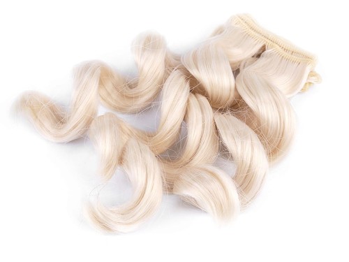 Włosy dla lalek falowane / ok. 20 cm / blond