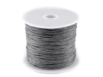 Sznurek bawełniany woskowany 1mm / 20m / szary / 310030