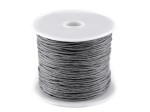 Sznurek bawełniany woskowany 1mm / 20m / szary