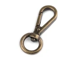 Karabińczyk metalowy 12 mm / 20x50 mm / stary mosiądz / 1 szt / 750948