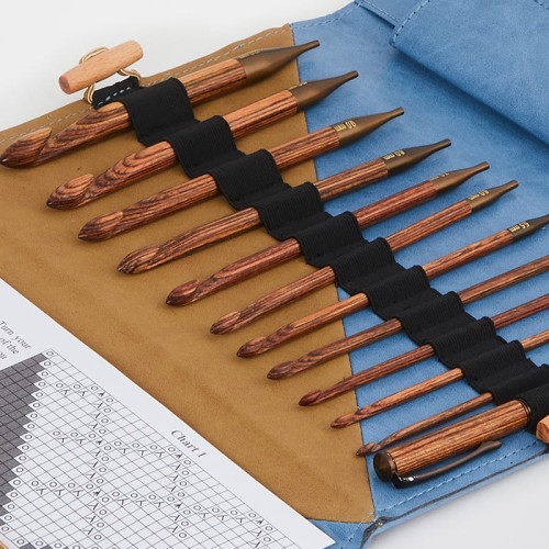 Zestaw szydełek afgańskich/tunezyjskich do wymiennych żyłek KnitPro Ginger / 31286