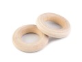Kółko drewniane do makramy/obrabiania szydełkiem 12 mm / beż/buk / 1 sztuka