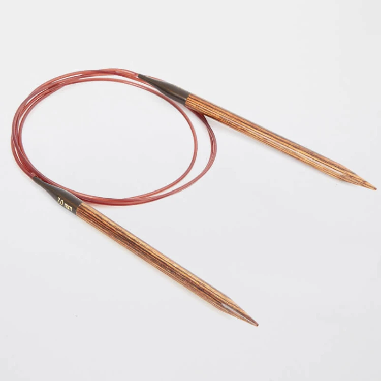 Druty z żyłką KnitPro Ginger - drewniane z akrylową żyłką