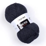 Włóczka YarnArt Jeans Plus 28  węgiel drzewny 