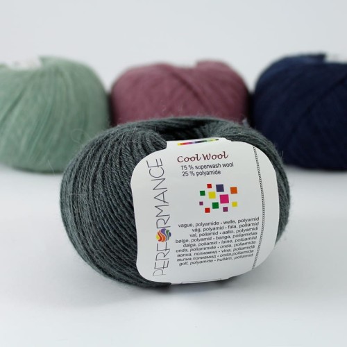 Włóczka Performance Cool Wool 236 / ciemny szary melanż
