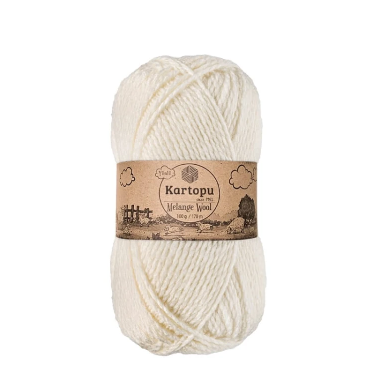 Włóczka Kartopu Melange Wool K0013 / mleko