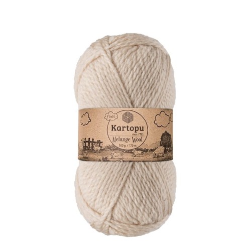 Włóczka Kartopu Melange Wool K0855 / nude