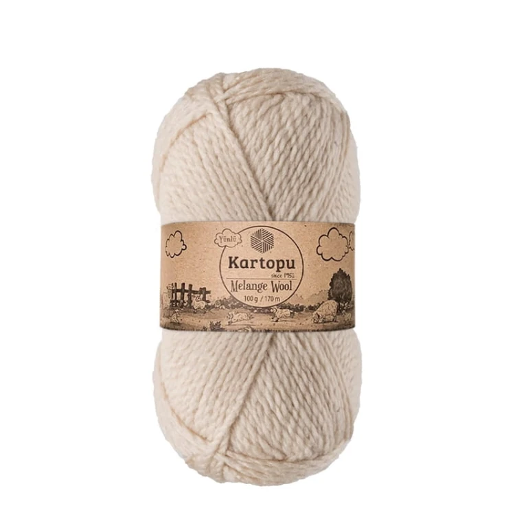 Włóczka Kartopu Melange Wool K0855 / nude
