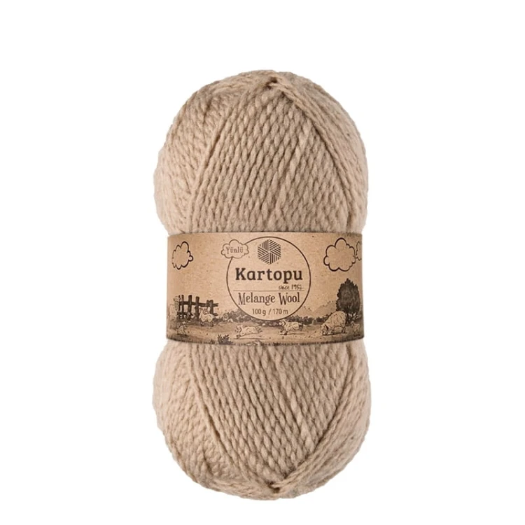 Włóczka Kartopu Melange Wool K0880 / beż