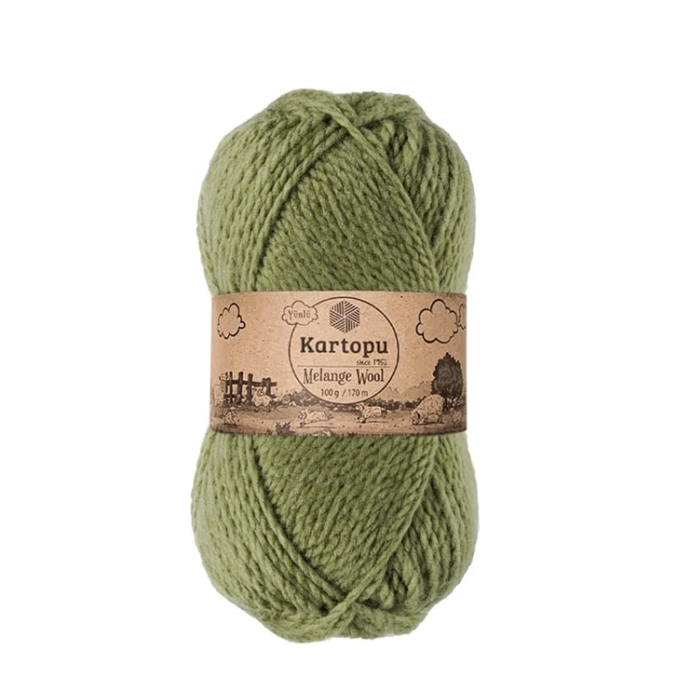 Włóczka Kartopu Melange Wool K430 / paproć