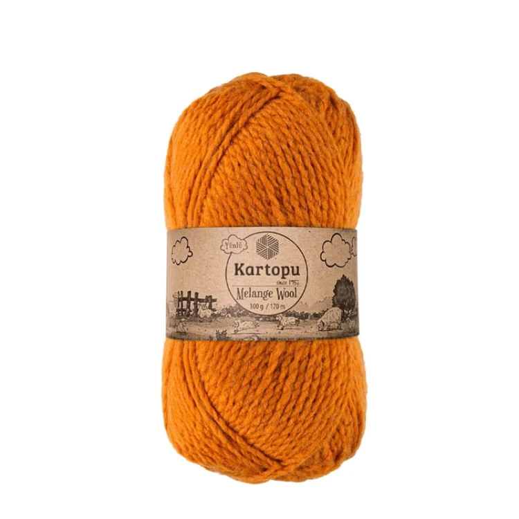 Włóczka Kartopu Melange Wool K1854 / miód