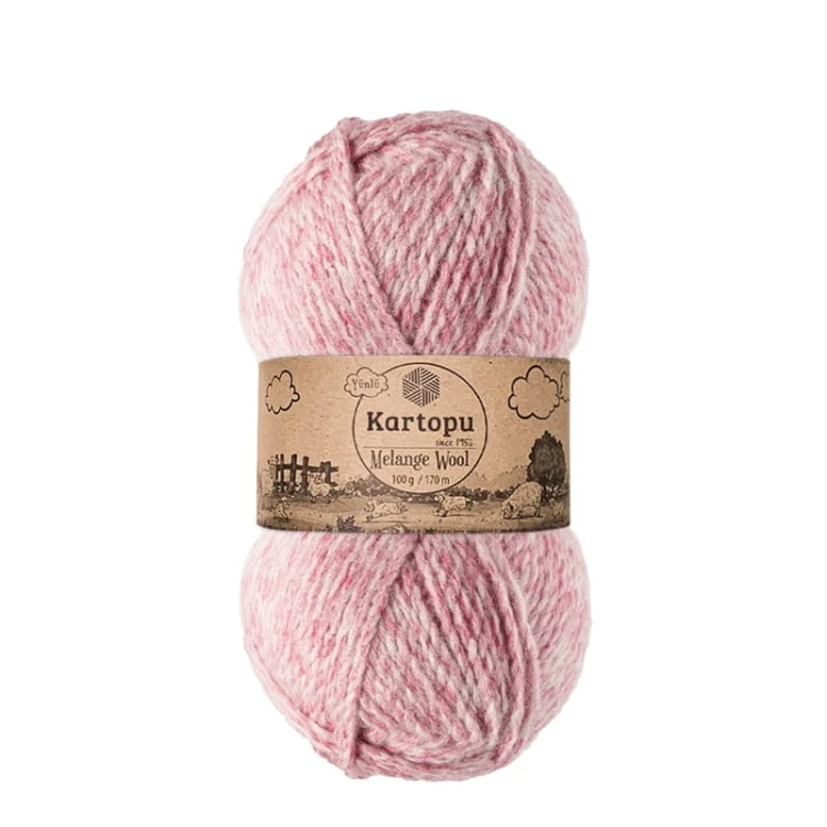 Włóczka Kartopu Melange Wool K9004 / malinowy melanż