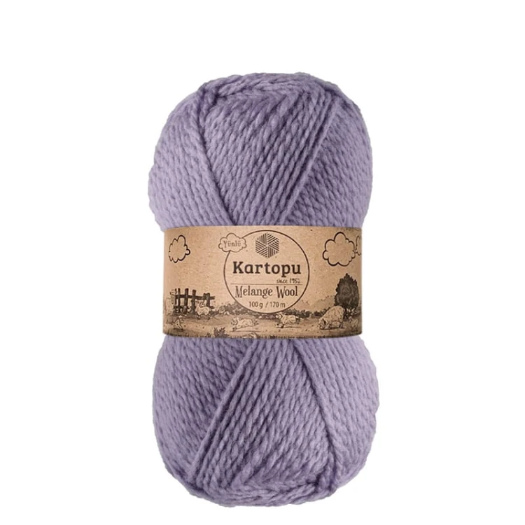 Włóczka Kartopu Melange Wool K0711 / fiołek