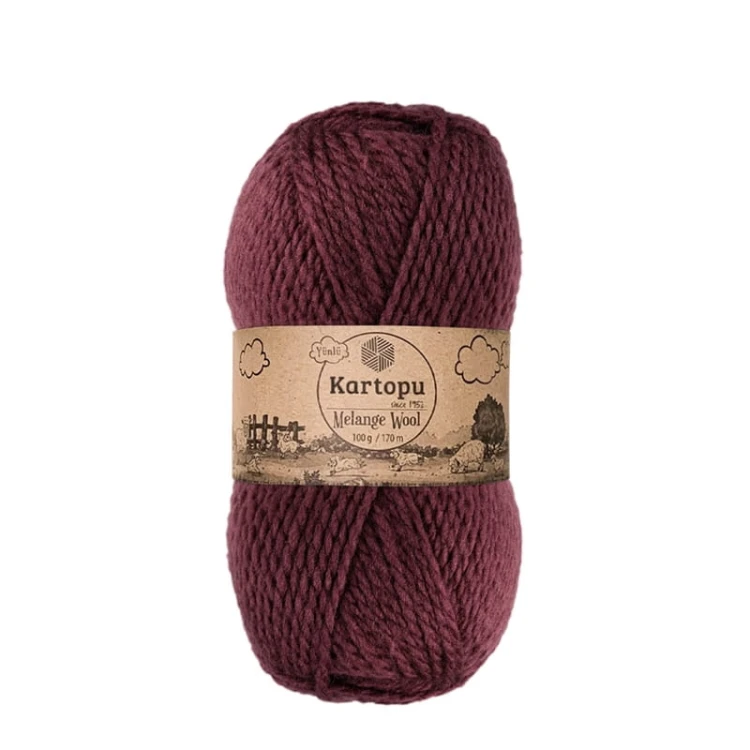 Włóczka Kartopu Melange Wool K1707 / jeżyna