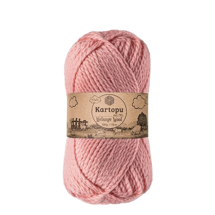 Włóczka Kartopu Melange Wool K2116 / róż