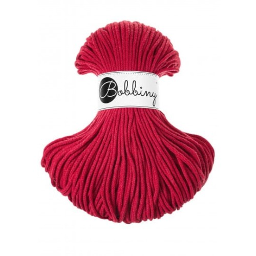Sznurek pleciony bawełniany Bobbiny Junior / Czerwony / Classic Red / 3mm / 100m