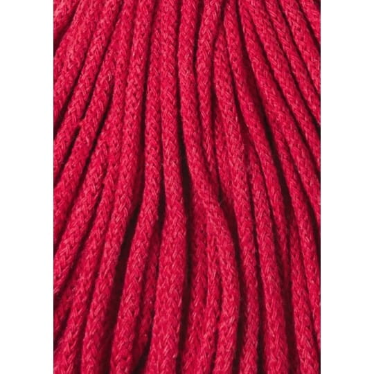 Sznurek pleciony bawełniany Bobbiny Junior / Czerwony / Classic Red / 3mm / 100m