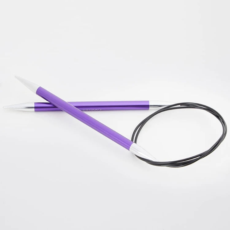 Druty z żyłką KnitPro Zing - metalowe