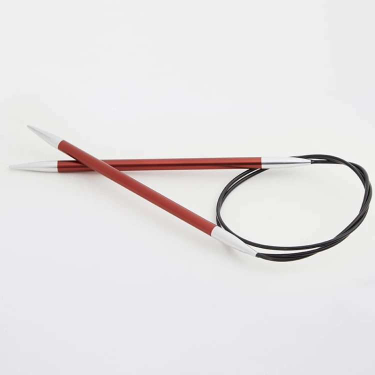 Druty z żyłką KnitPro Zing - metalowe