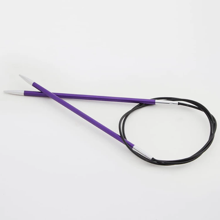 Druty z żyłką KnitPro Zing - metalowe