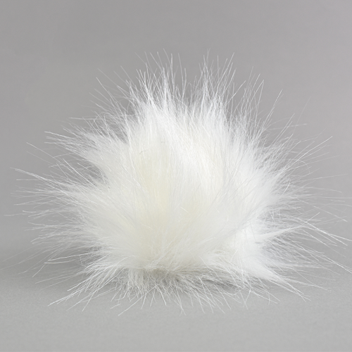 Pompon do czapki 12 cm / P-03 / złamana biel