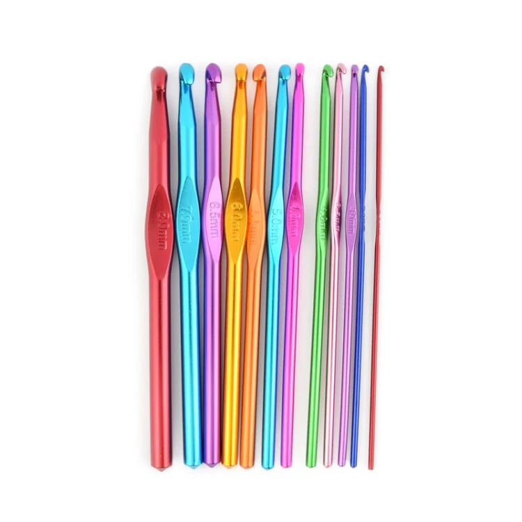Zestaw szydełek aluminiowych 2-8 mm / 12 sztuk