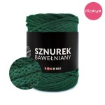 PREMIUM sznurek bawełniany by KOKONKI 5mm / rolka 100m / 581 butelkowa zieleń