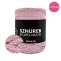 PREMIUM sznurek bawełniany by KOKONKI 5mm / rolka 100m / brudny róż