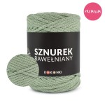 PREMIUM sznurek bawełniany by KOKONKI 5mm / rolka 100m / szałwia - OUTLET