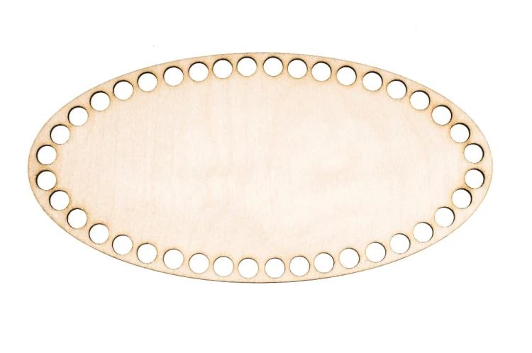Baza dno koszyka / owal / 24x12 cm / otwory 10 mm