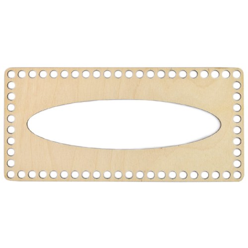 Baza wieczko do chustecznika / prostokąt / 10x21 cm / otwory 10 mm