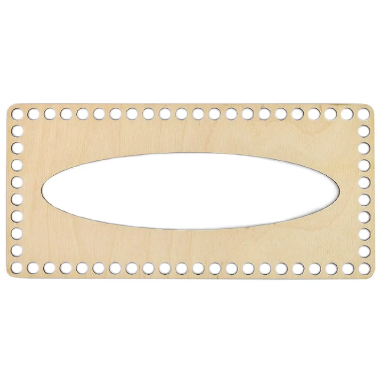 Baza wieczko do chustecznika / prostokąt / 10x21 cm / otwory 10 mm