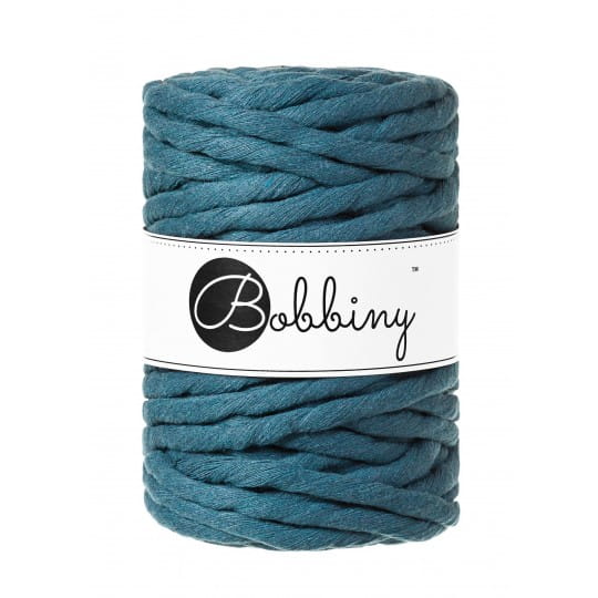 Sznurek skręcany bawełniany Bobbiny Macrame Cord / Petrol / Peacock Blue / 9mm / 30m