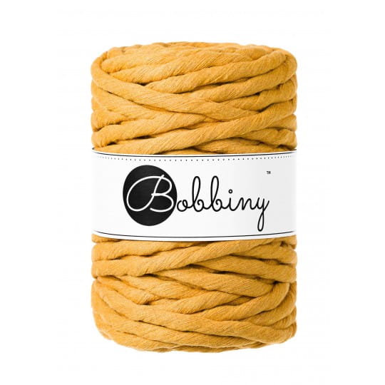Sznurek skręcany bawełniany Bobbiny Macrame Cord / Musztarda / Mustard / 9mm / 30m