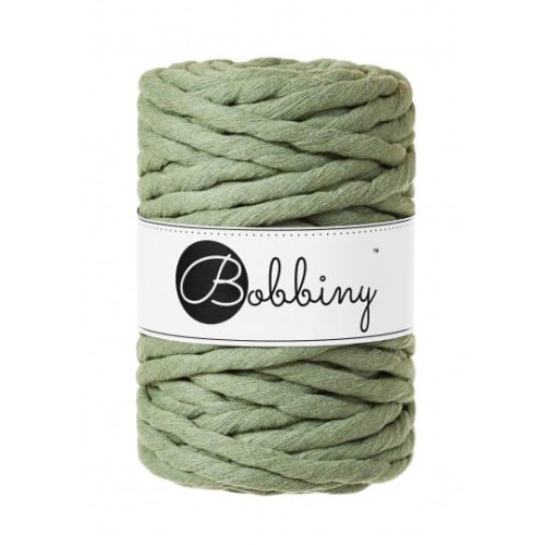 Sznurek skręcany bawełniany Bobbiny Macrame Cord / Szałwia / Eucalyptus Green / 9mm / 30m