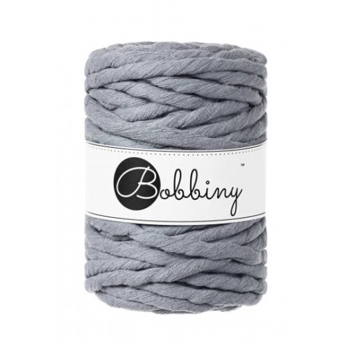 Sznurek skręcany bawełniany Bobbiny Macrame Cord / Stalowy / Steel / 9mm / 30m