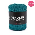PREMIUM sznurek bawełniany by KOKONKI 5mm / rolka 100m / ciemny szmaragd