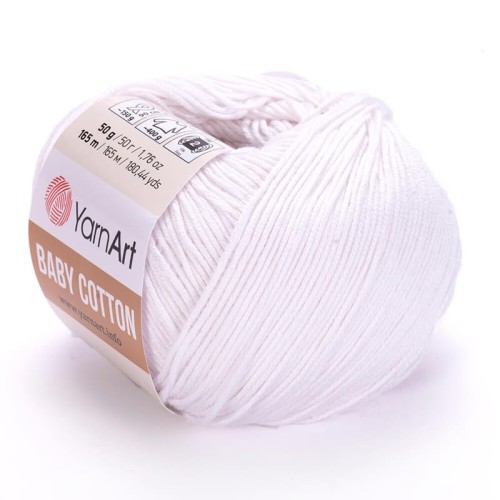Włóczka YarnArt Baby Cotton 400 / biel