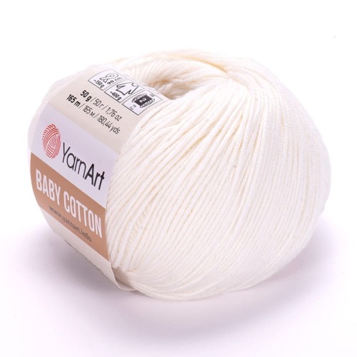 Włóczka YarnArt Baby Cotton 401 / złamana biel
