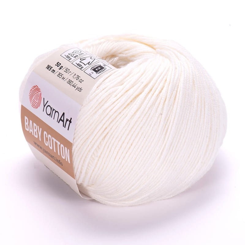 Włóczka YarnArt Baby Cotton 401 / złamana biel